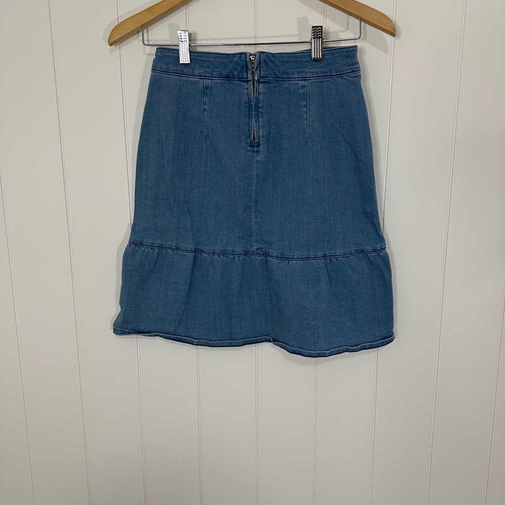 J. Crew A-Line Denim Skirt in Blue
